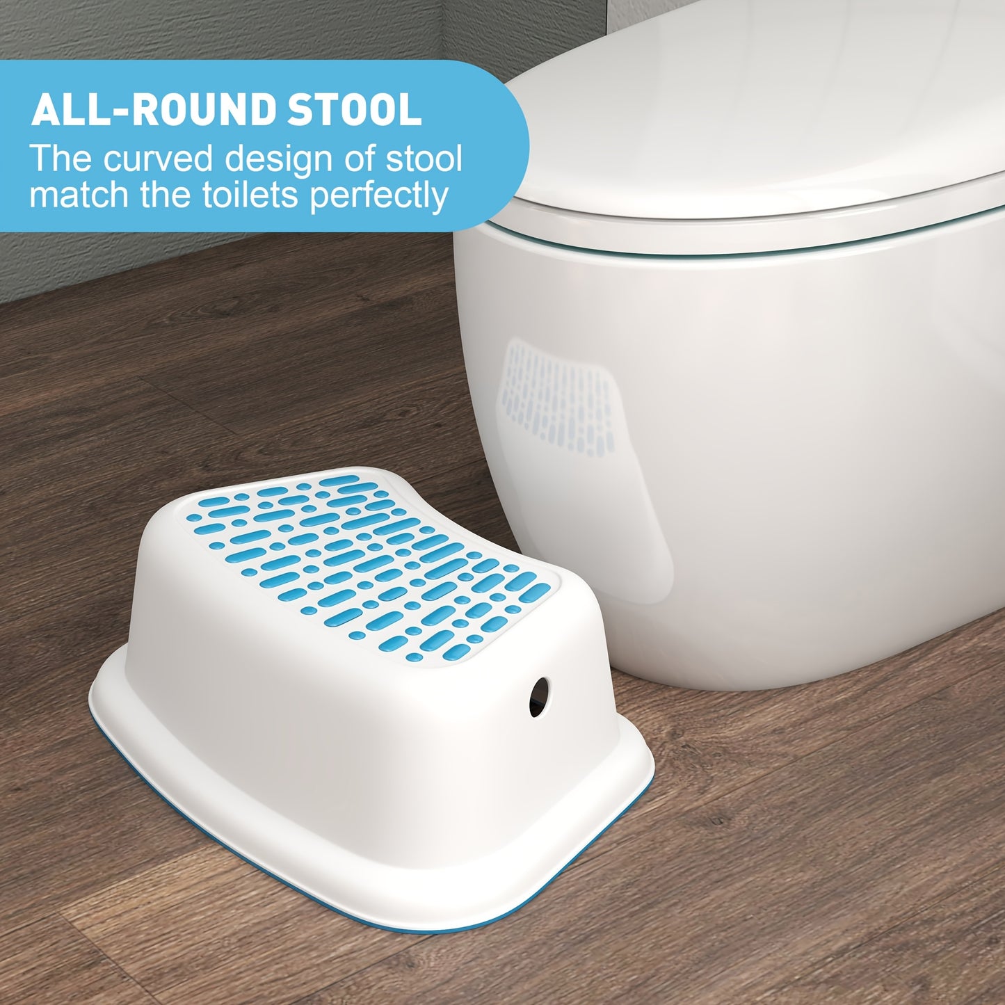 Portable Step Stool With Contoured Design