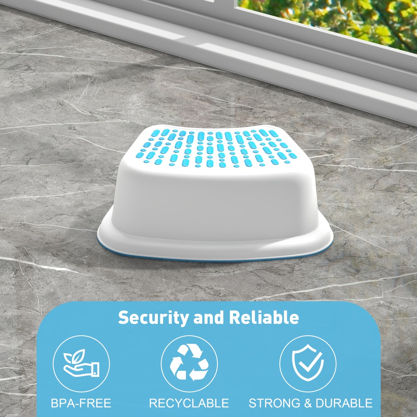Portable Step Stool With Contoured Design